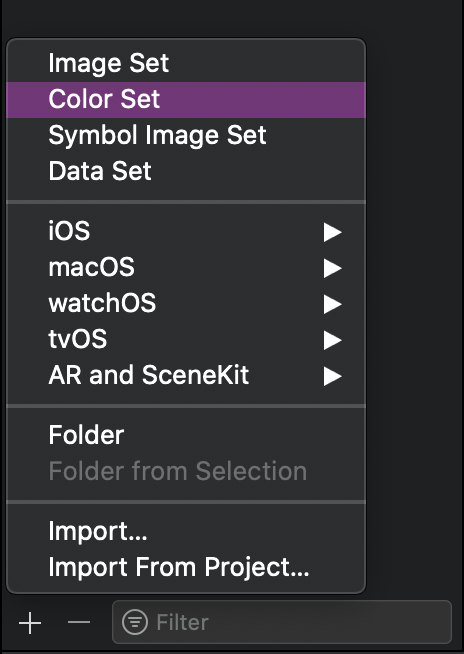 Xcode how to add a color on Assets 