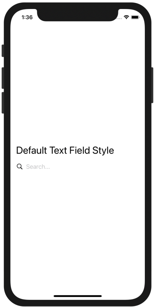 default TextField in SwiftUI
