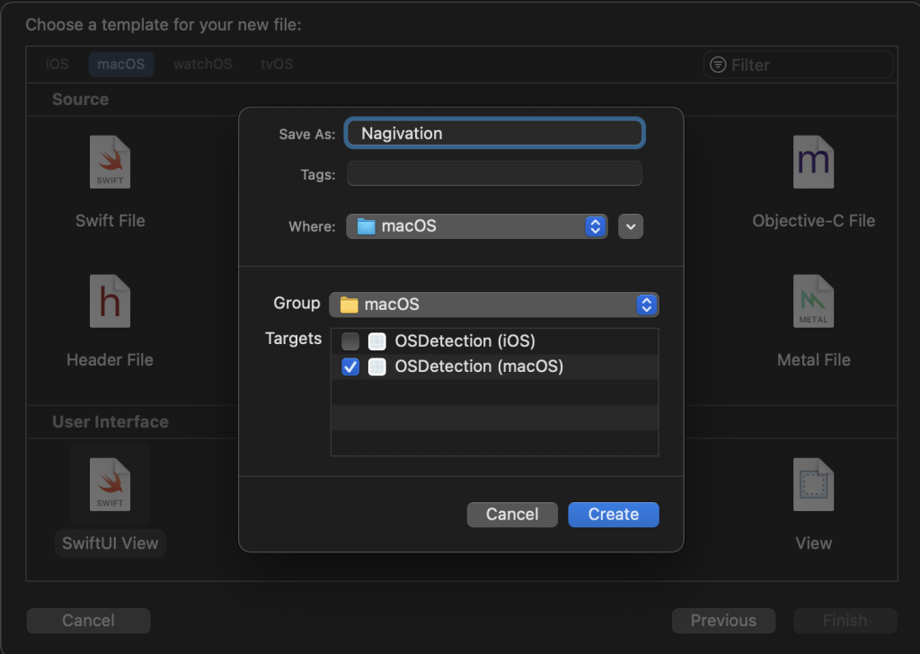 How to create file detected only by macOS 
